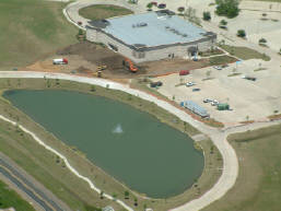 Aerial photography for construction progress of Valley Creek Church, Flower Mound, TX