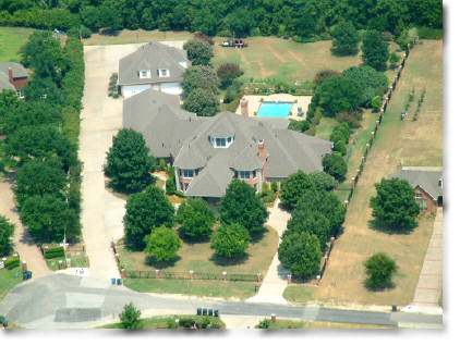 oblique aerial photography of home in Frisco, TX